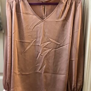 Women's V-Neck Blouse - Pink